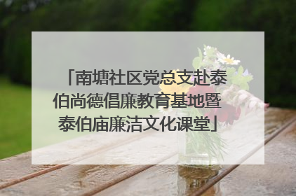 南塘社区党总支赴泰伯尚德倡廉教育基地暨泰伯庙廉洁文化课堂