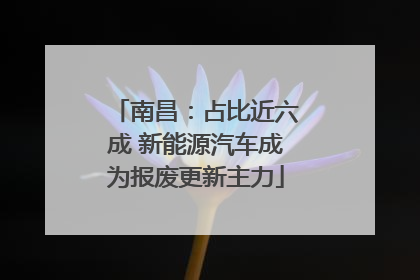 南昌：占比近六成 新能源汽车成为报废更新主力
