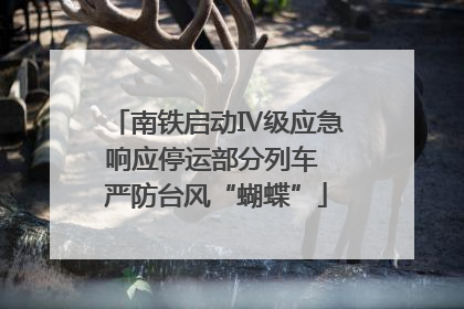 南铁启动Ⅳ级应急响应停运部分列车 严防台风“蝴蝶”