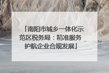 南阳市城乡一体化示范区税务局：精准服务护航企业合规发展