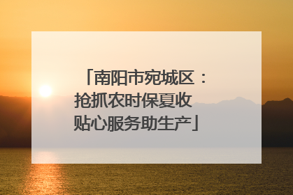 南阳市宛城区：抢抓农时保夏收 贴心服务助生产
