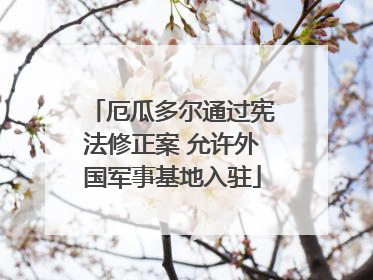 厄瓜多尔通过宪法修正案 允许外国军事基地入驻