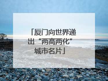 厦门向世界递出“两高两化”城市名片