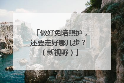 做好免陪照护，还要走好哪几步？（新视野）