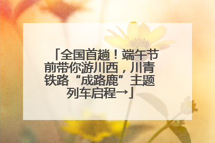 全国首趟！端午节前带你游川西，川青铁路“成路鹿”主题列车启程→