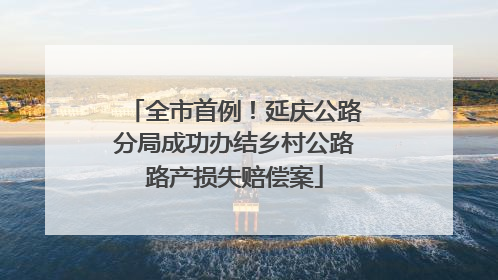全市首例！延庆公路分局成功办结乡村公路路产损失赔偿案