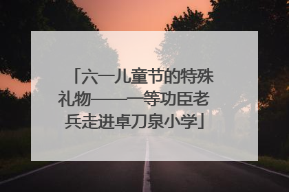 六一儿童节的特殊礼物——一等功臣老兵走进卓刀泉小学