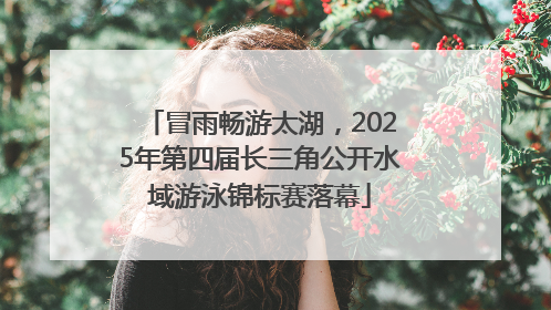冒雨畅游太湖，2025年第四届长三角公开水域游泳锦标赛落幕