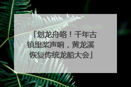 划龙舟咯！千年古镇里桨声响，黄龙溪恢复传统龙船大会