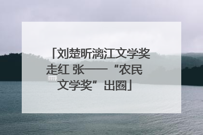 刘楚昕漓江文学奖走红 张一一“农民文学奖”出圈
