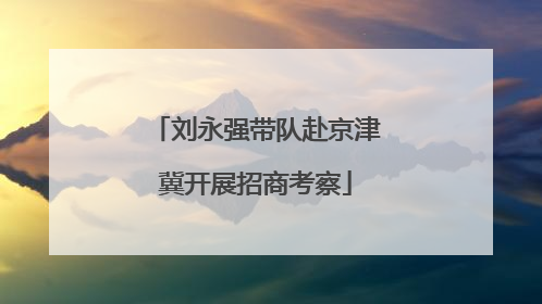 刘永强带队赴京津冀开展招商考察