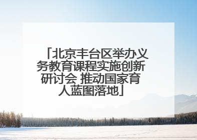 北京丰台区举办义务教育课程实施创新研讨会 推动国家育人蓝图落地