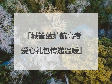 城管蓝护航高考 爱心礼包传递温暖