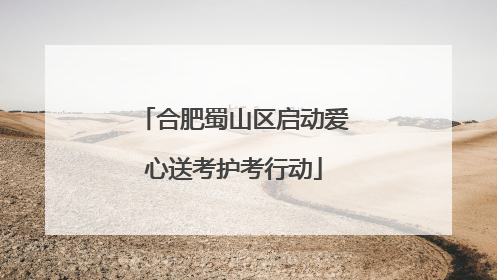 合肥蜀山区启动爱心送考护考行动