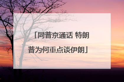 同普京通话 特朗普为何重点谈伊朗