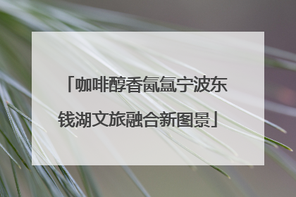 咖啡醇香氤氲宁波东钱湖文旅融合新图景