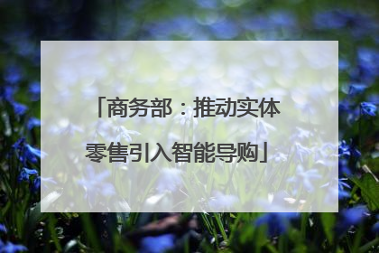 商务部：推动实体零售引入智能导购