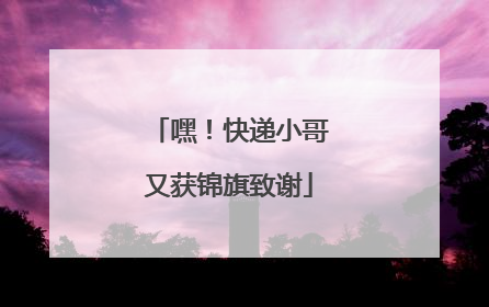 嘿！快递小哥又获锦旗致谢