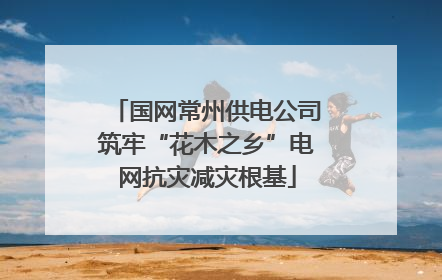 国网常州供电公司筑牢“花木之乡”电网抗灾减灾根基