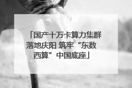 国产十万卡算力集群落地庆阳 筑牢“东数西算”中国底座