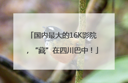 国内最大的16K影院，“藏”在四川巴中！