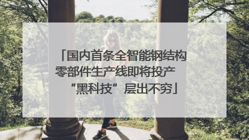 国内首条全智能钢结构零部件生产线即将投产 “黑科技”层出不穷
