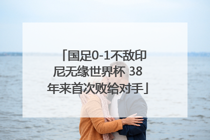 国足0-1不敌印尼无缘世界杯 38年来首次败给对手