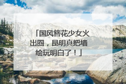 国风簪花少女火出圈，昆明真把墙绘玩明白了！