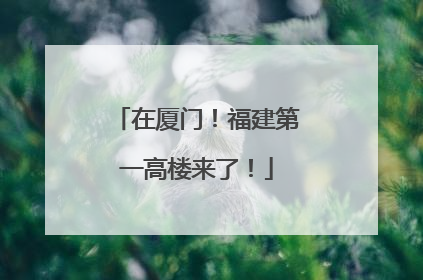在厦门！福建第一高楼来了！