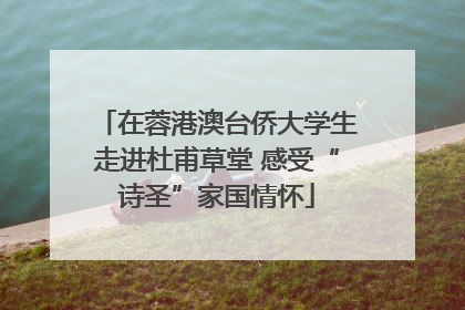 在蓉港澳台侨大学生走进杜甫草堂 感受“诗圣”家国情怀