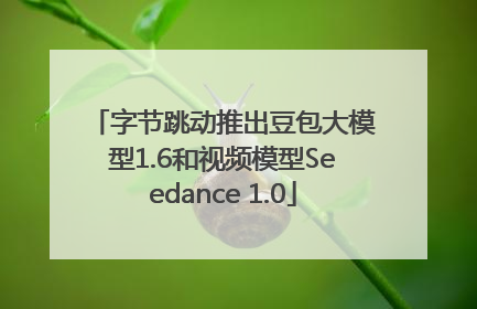字节跳动推出豆包大模型1.6和视频模型Seedance 1.0