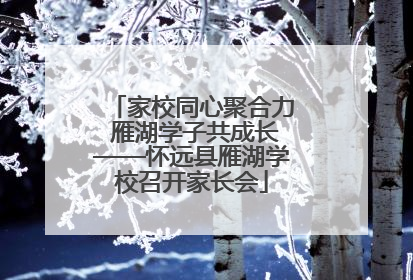 家校同心聚合力 雁湖学子共成长——怀远县雁湖学校召开家长会