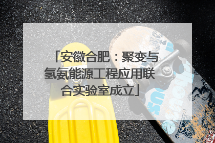 安徽合肥：聚变与氢氨能源工程应用联合实验室成立