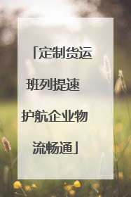 定制货运班列提速 护航企业物流畅通