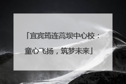宜宾筠连蒿坝中心校：童心飞扬，筑梦未来