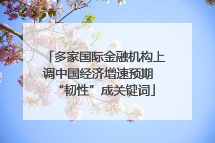 多家国际金融机构上调中国经济增速预期 “韧性”成关键词