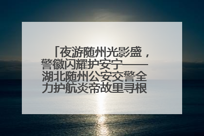 夜游随州光影盛，警徽闪耀护安宁——湖北随州公安交警全力护航炎帝故里寻根节夜游活动侧记