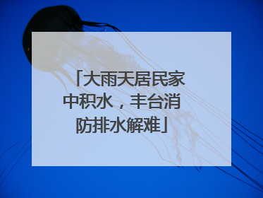 大雨天居民家中积水，丰台消防排水解难