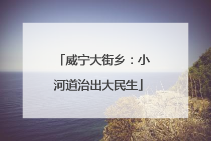威宁大街乡：小河道治出大民生