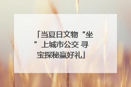 当夏日文物“坐”上城市公交 寻宝探秘赢好礼