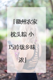 徽州农家枕头粽 小巧玲珑乡味浓
