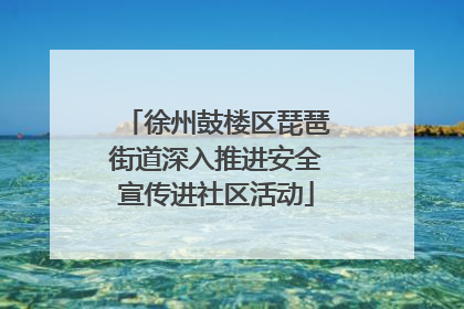 徐州鼓楼区琵琶街道深入推进安全宣传进社区活动