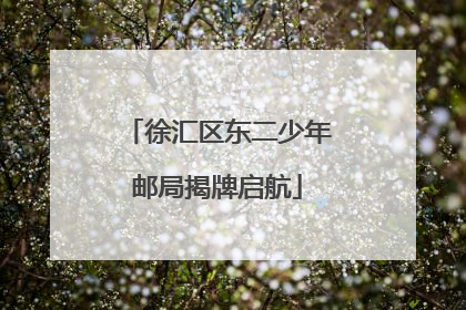 徐汇区东二少年邮局揭牌启航