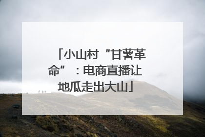 小山村“甘薯革命”：电商直播让地瓜走出大山