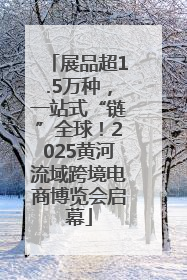 展品超1.5万种，一站式“链”全球！2025黄河流域跨境电商博览会启幕