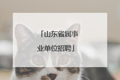 山东省属事业单位招聘