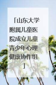 山东大学附属儿童医院成立儿童青少年心理健康协作组