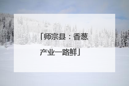 师宗县：香葱产业一路鲜