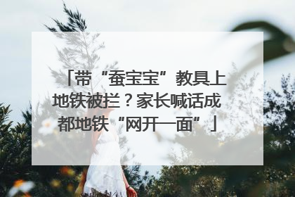 带“蚕宝宝”教具上地铁被拦？家长喊话成都地铁“网开一面”