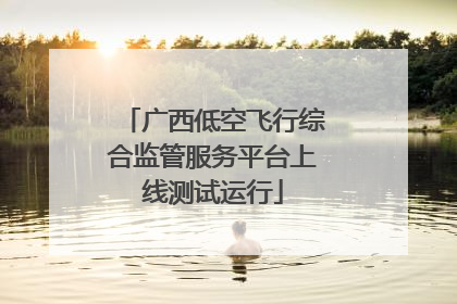 广西低空飞行综合监管服务平台上线测试运行